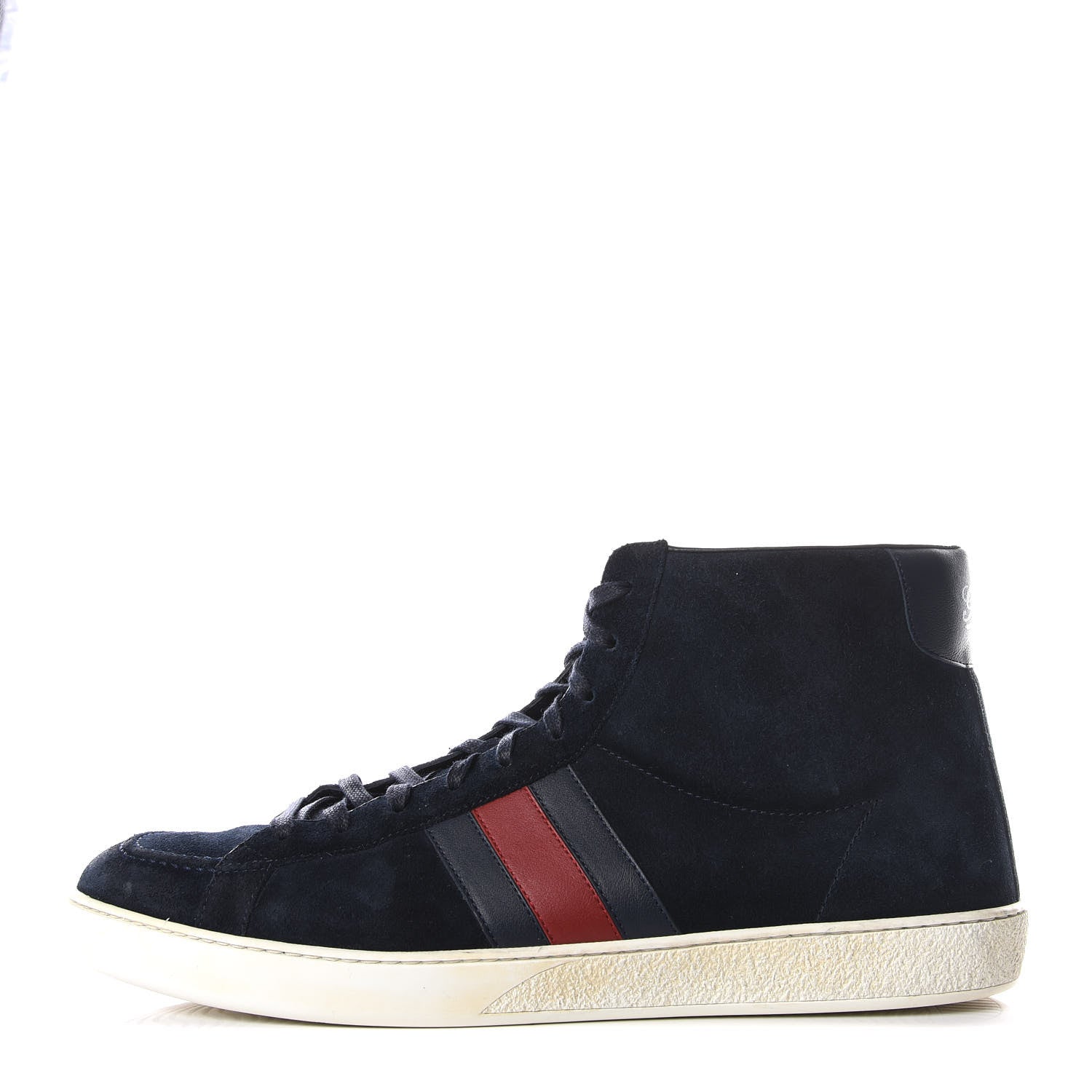 Gucci Suede Web High Top Sneakers 11 Blue 1 of 9