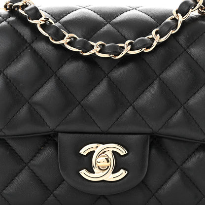 Chanel Lambskin Quilted Mini Square Flap Black 8 of 10