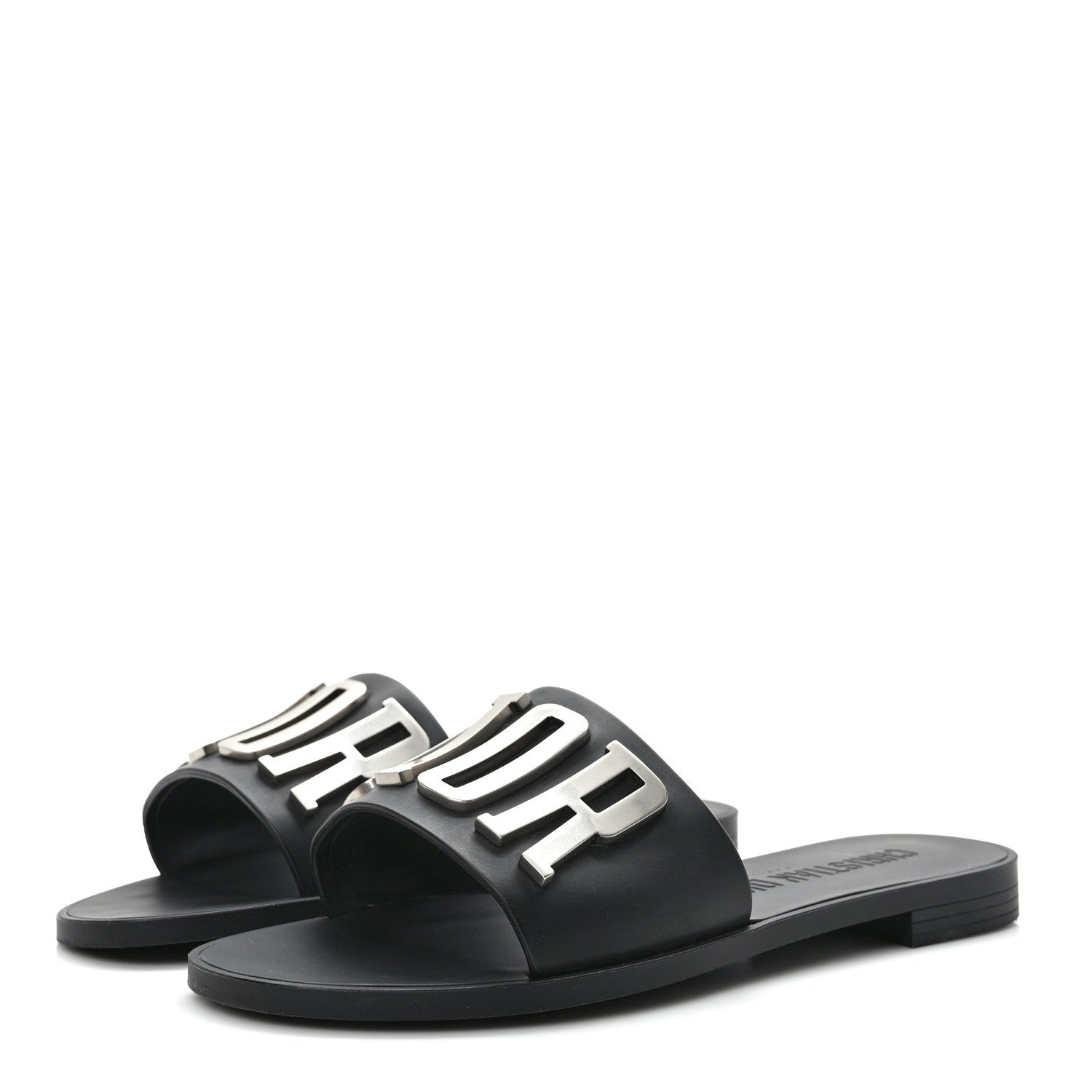 Christian Dior Calfskin Dio(r)evolution 10mm Slide Sandals 39 Black 3 of 11