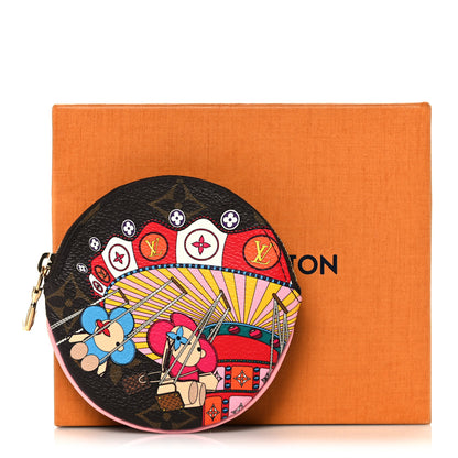 Louis Vuitton Monogram 2020 Christmas Animation Swing Ride Round Coin Purse Pink Poppy 8 of 8
