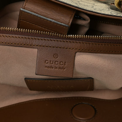 Gucci Soft GG Supreme Monogram Blind For Love Embroidered Medium Crossbody Tote Beige Tuscany Multicolor 6 of 18