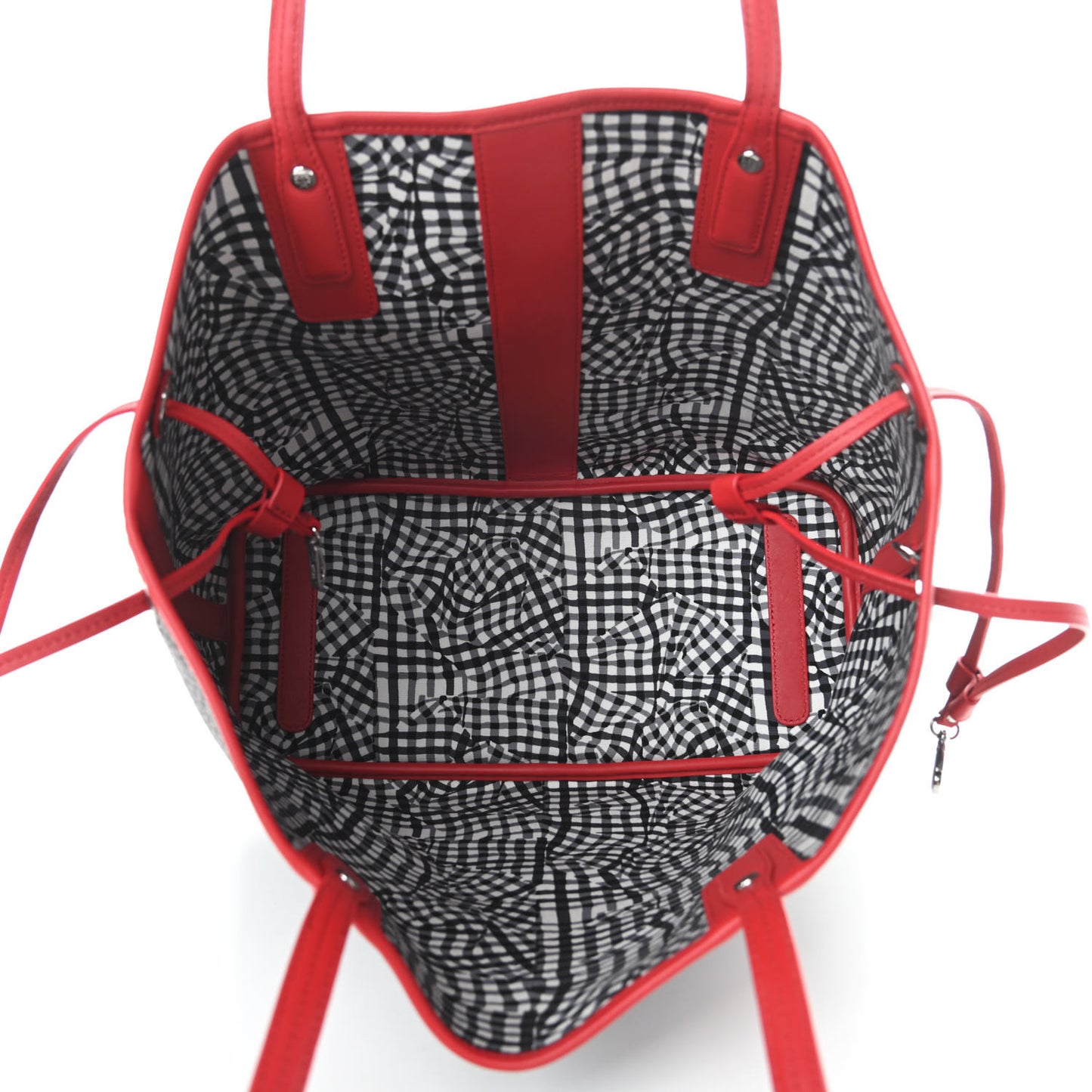 Visetos Medium Liz Reversible Shopper Tote Black Red