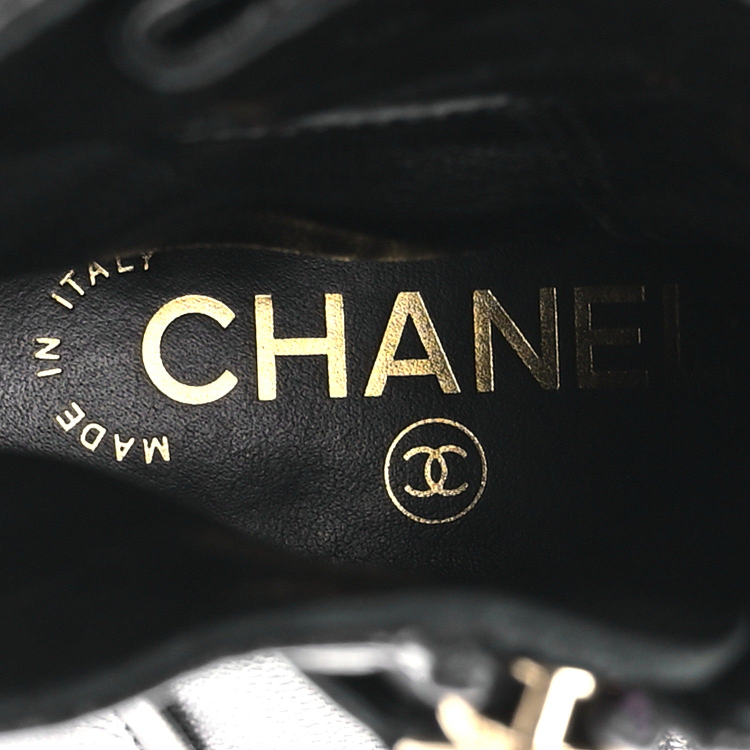 Chanel Lambskin Pearl Short Boots 38.5 Black 9 of 13