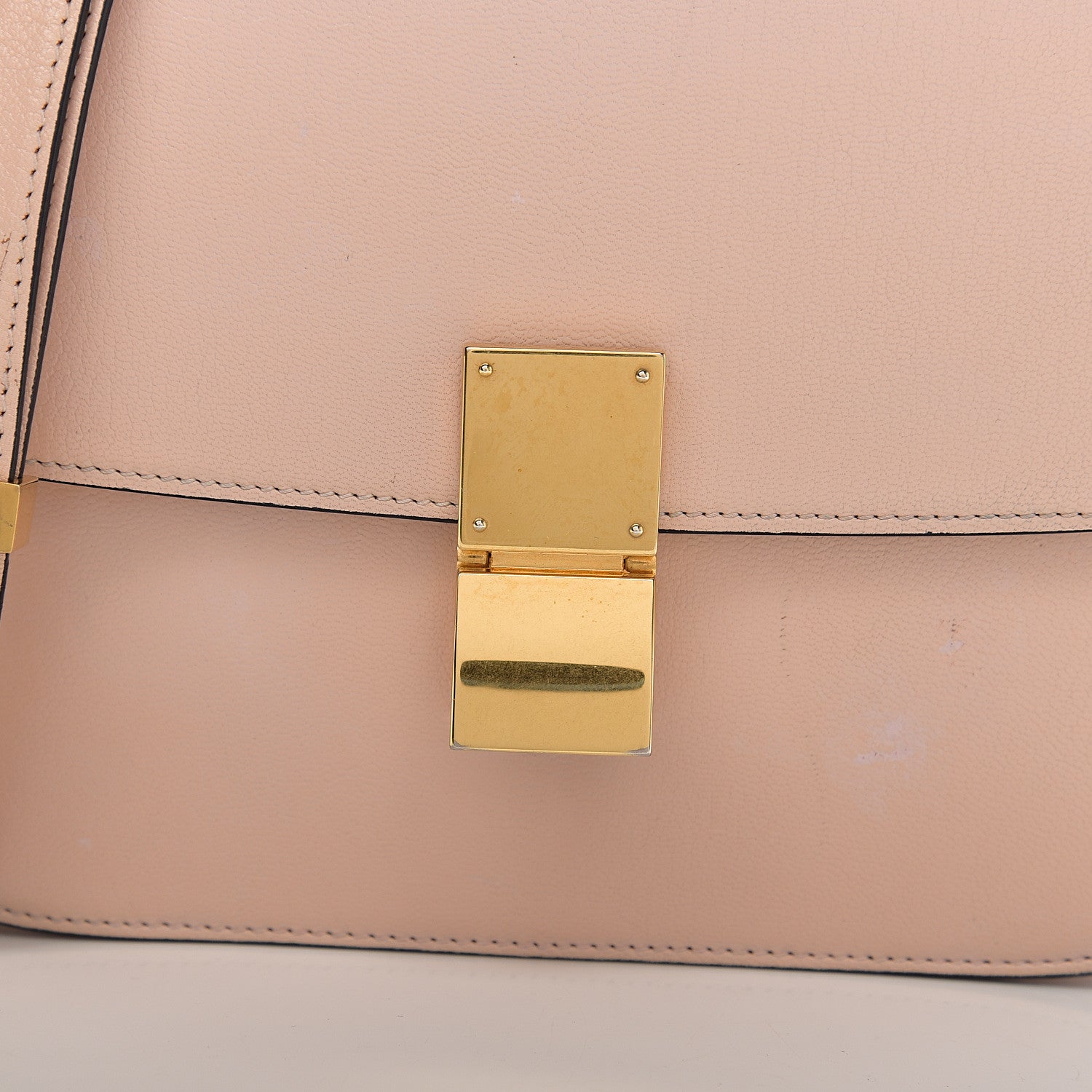 Celine Liege Calfskin Medium Classic Box Flap Bag Powder 10 of 11