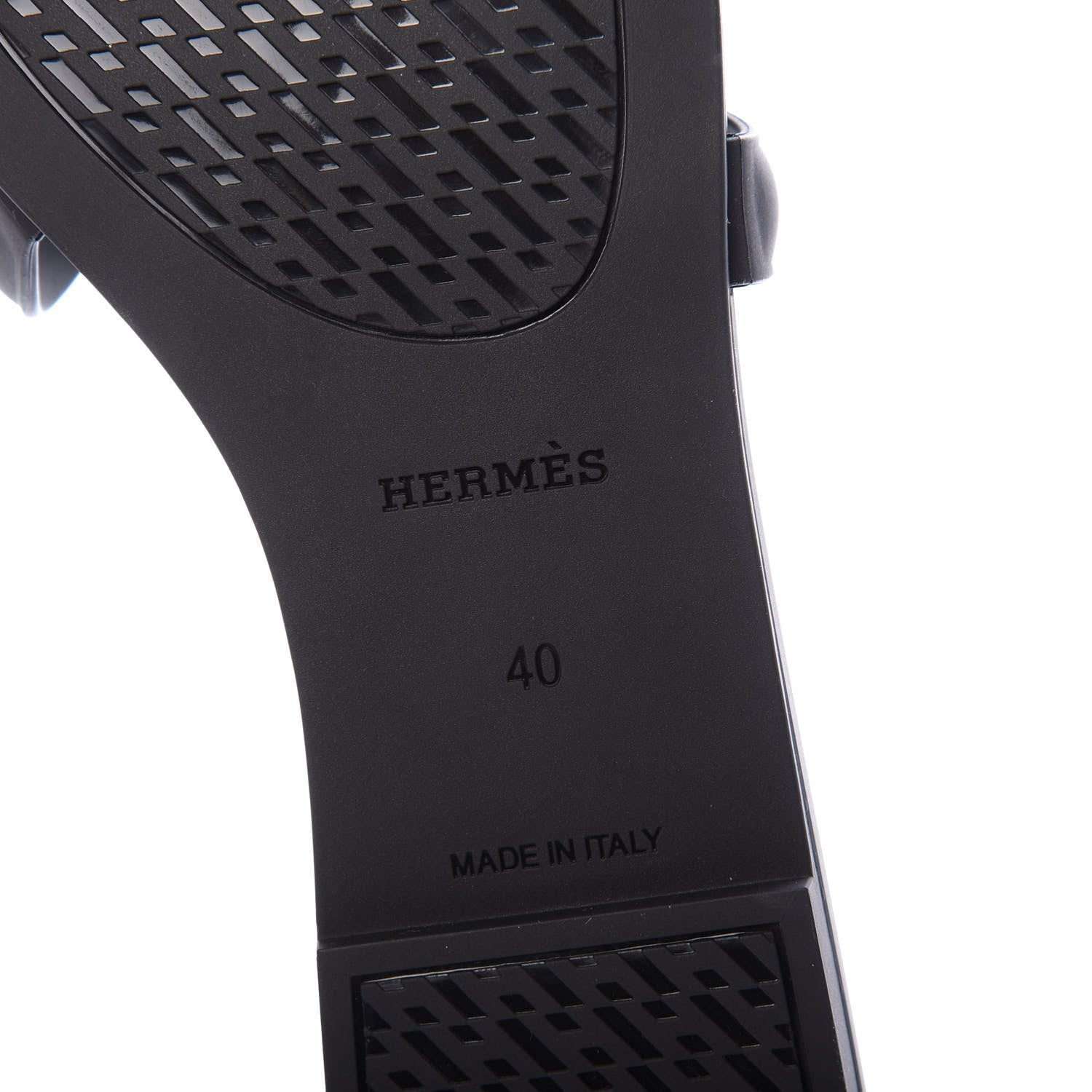 Hermes Rubber Aloha Sandals 40 Black 6 of 7