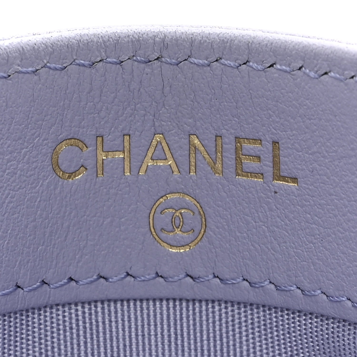 Chanel Lambskin Quilted Chanel 19 Card Holder Light Purple 6 of 9