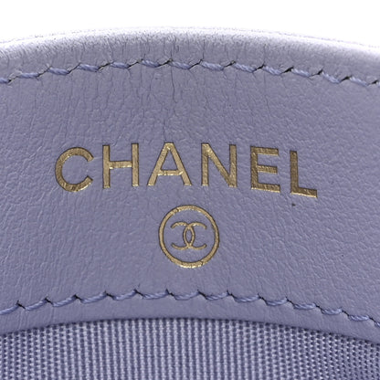 Chanel Lambskin Quilted Chanel 19 Card Holder Light Purple 6 of 9