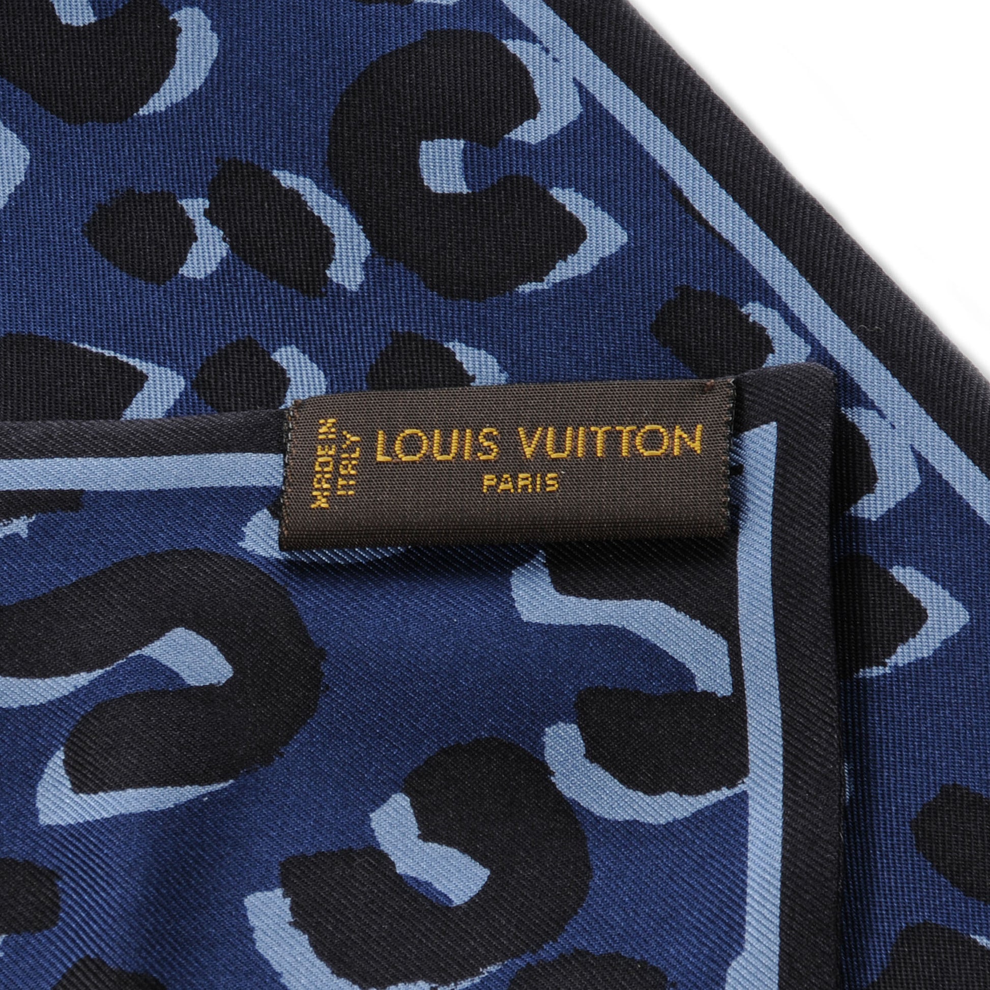 Louis Vuitton Silk Leopard Bandeau Blue 4 of 5