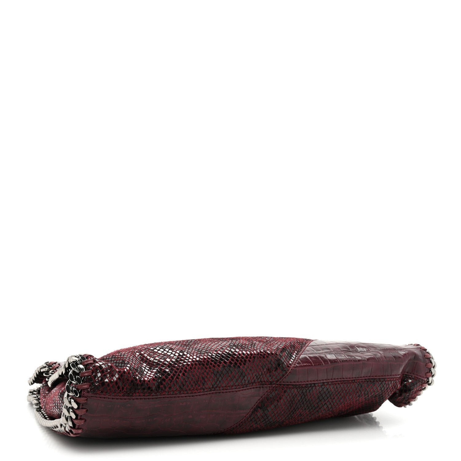 Stella McCartney Eco Python Croc Small Falabella Fold Over Tote Red 4 of 8
