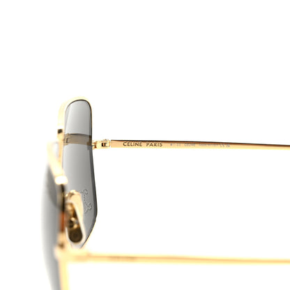 Celine Metal Rhinestone Triomphe Sunglasses Gold Smoke 5 of 8