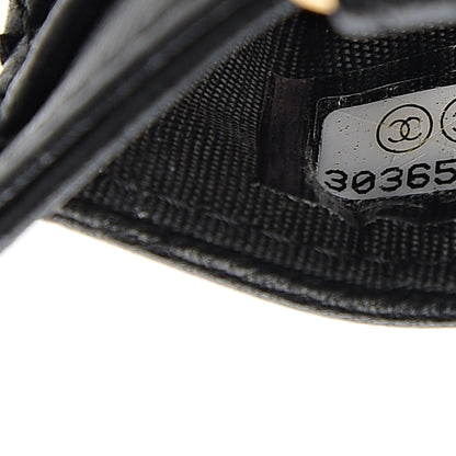 Chanel Goatskin Quilted 19 Card Holder On Chain Black 4 of 7