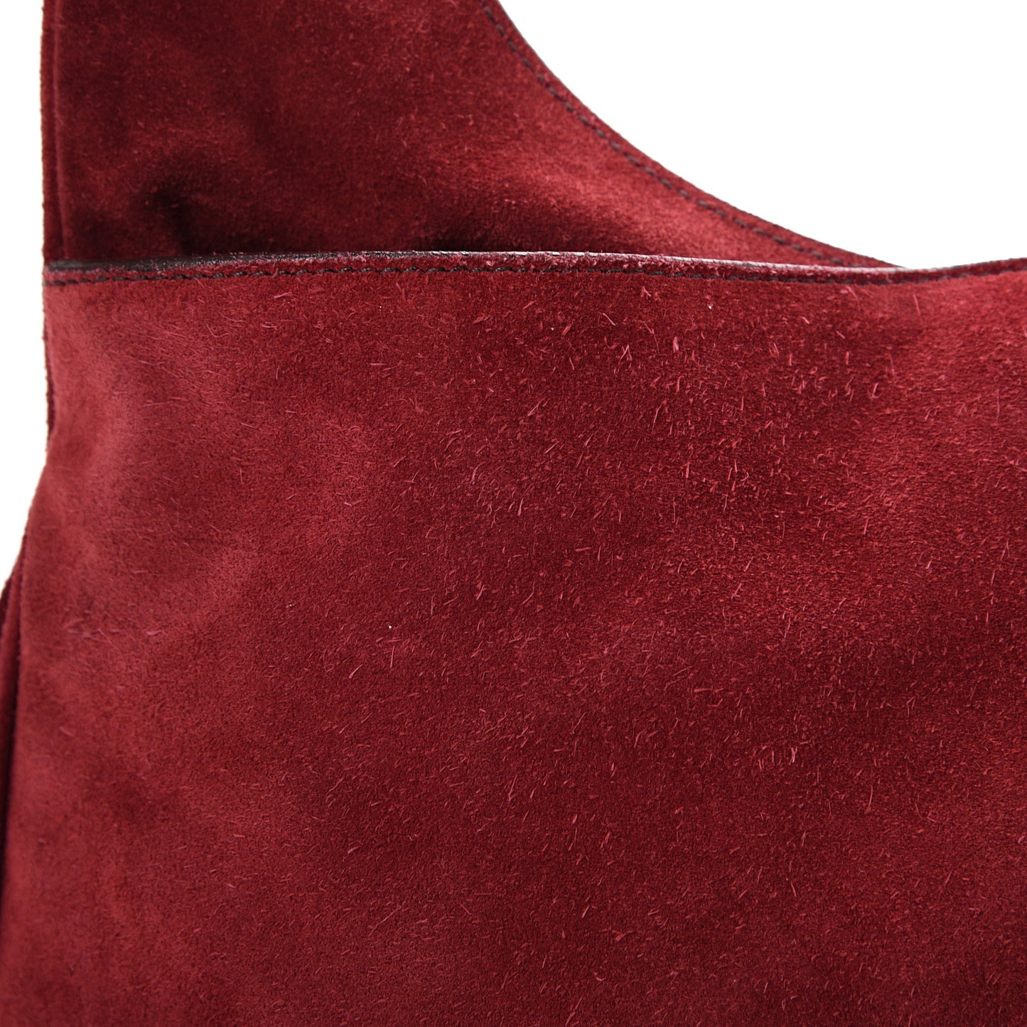 Suede Hobo Cerise