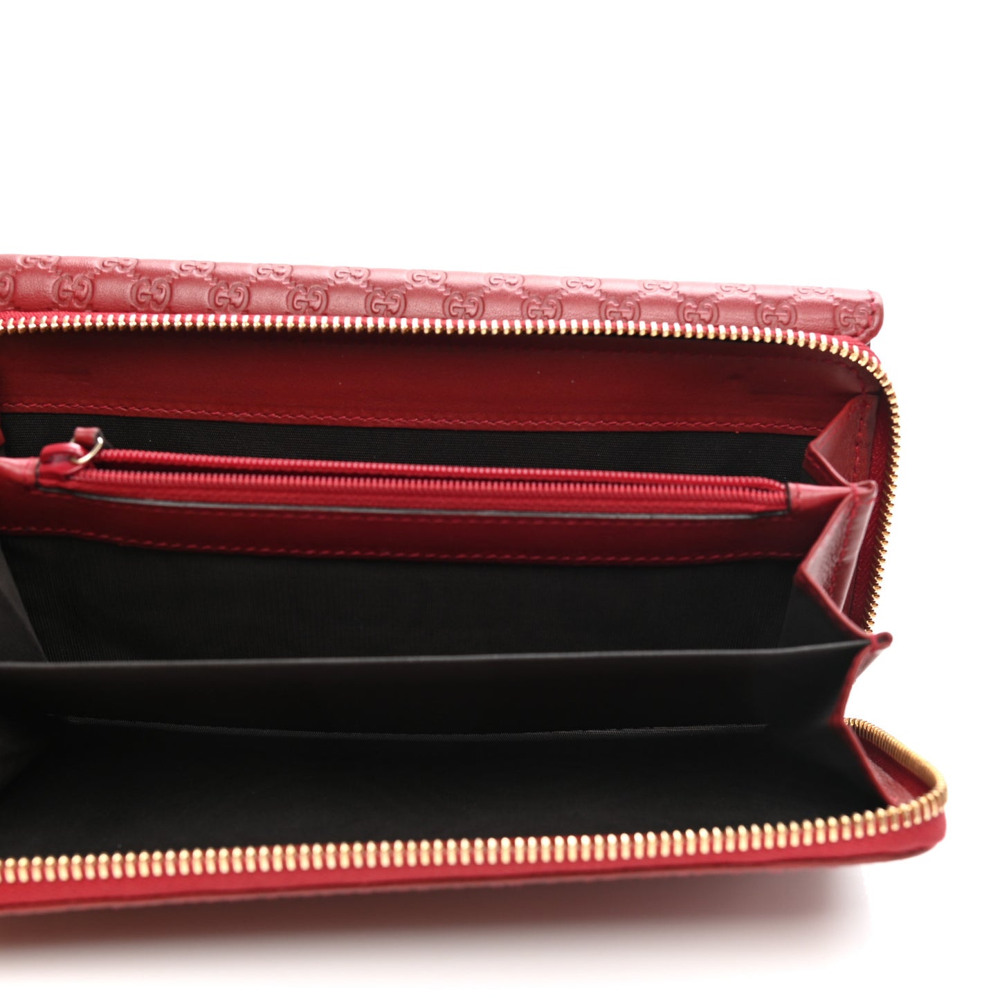 Soft Microguccissima Continental Zip Wallet Red