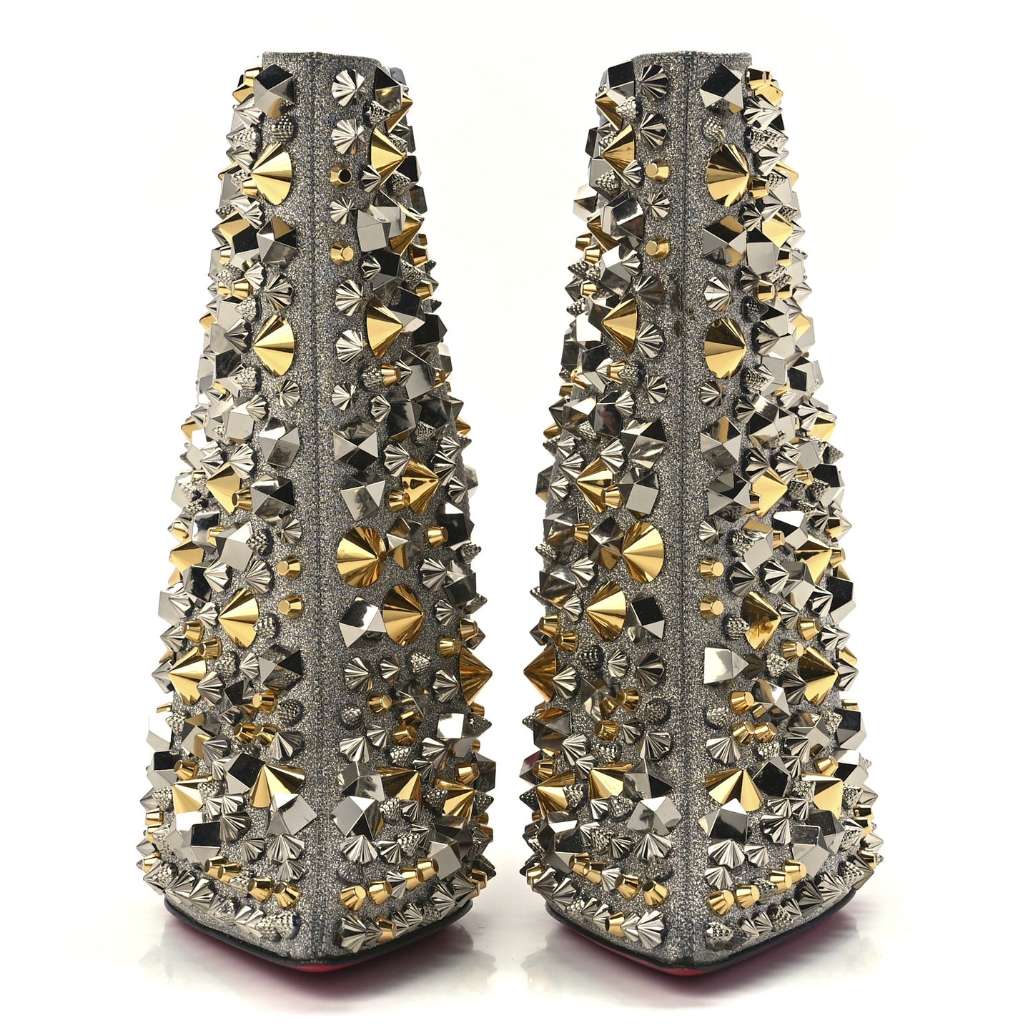 Calfskin Specchio Glitter So Full Kate 100 Ankle Boots 37 Silver Multicolor