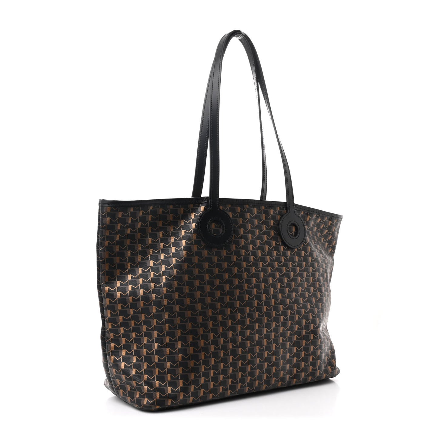 Grained Calfskin Canvas 1920 Oh! Tote Ruban MM Carbon Bronze