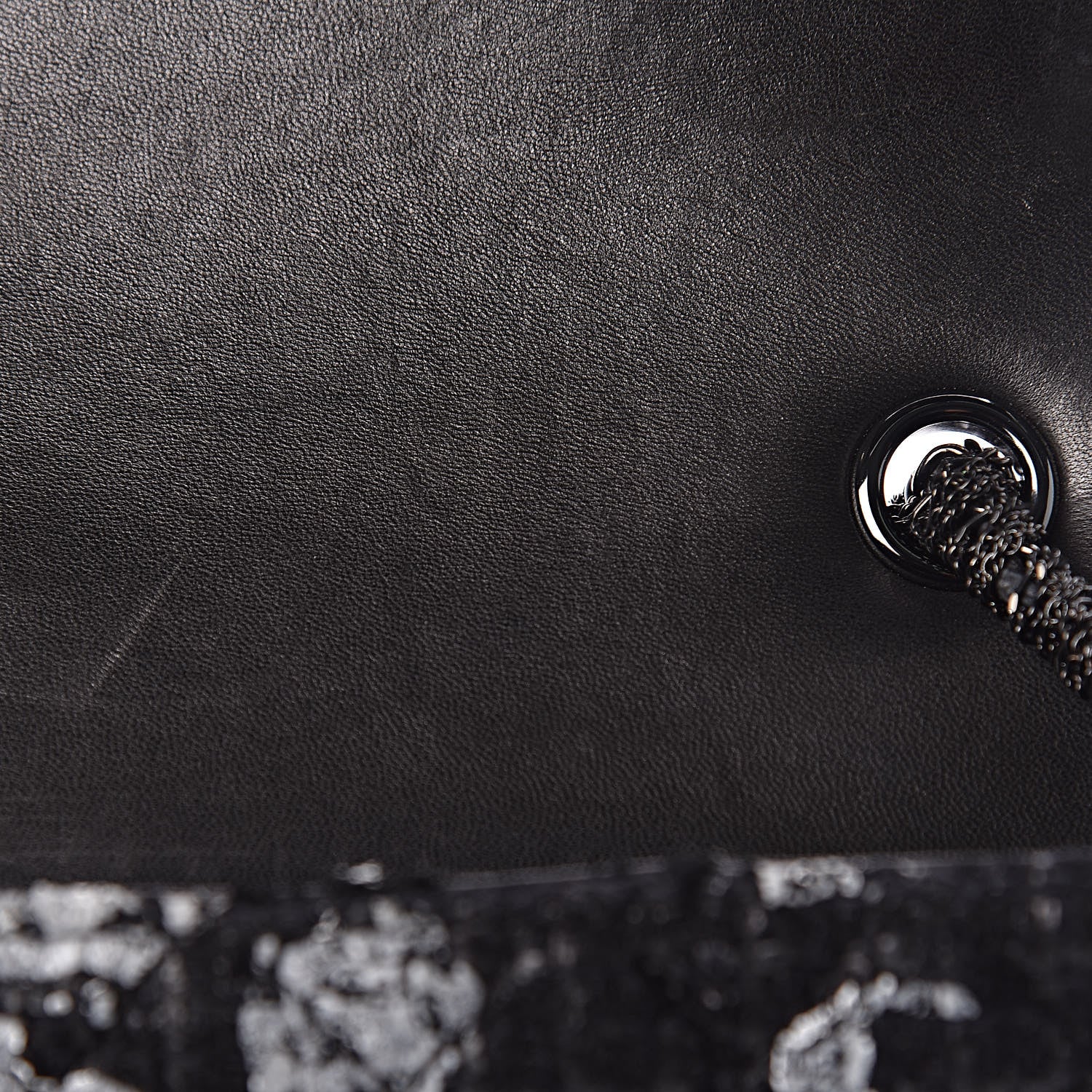 Chanel Tweed Westminster Pearl Flap Black 13 of 15