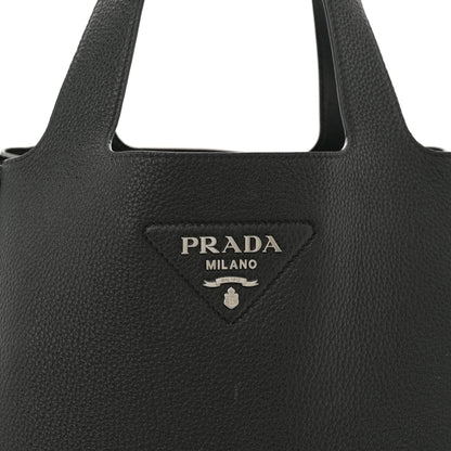 Prada Vitello Daino Soft Large Dynamique Tote Black 9 of 15