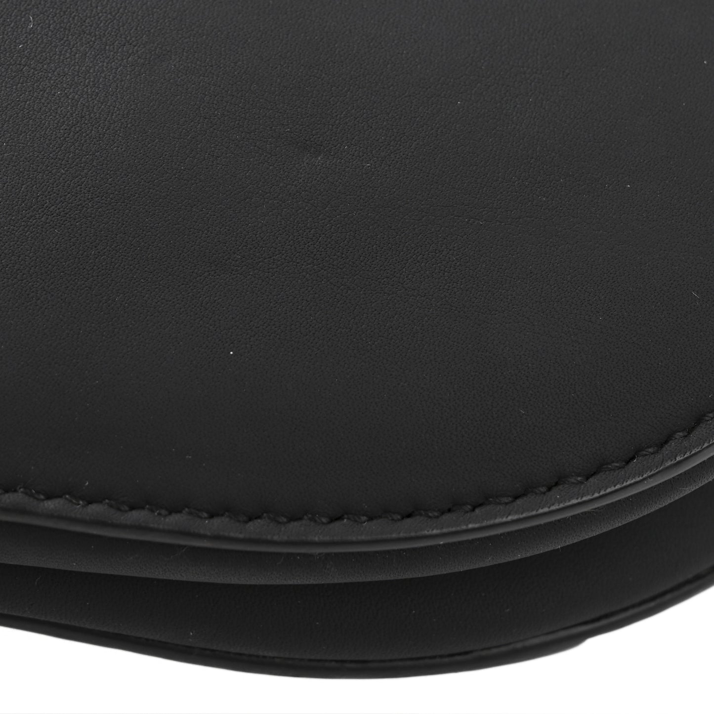 Ultra Matte Calfskin Mini Saddle Bag Black