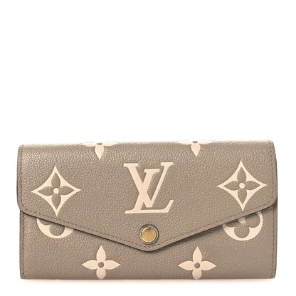 Louis Vuitton Empreinte Monogram Giant Sarah Wallet Tourterelle Creme 1 of 10
