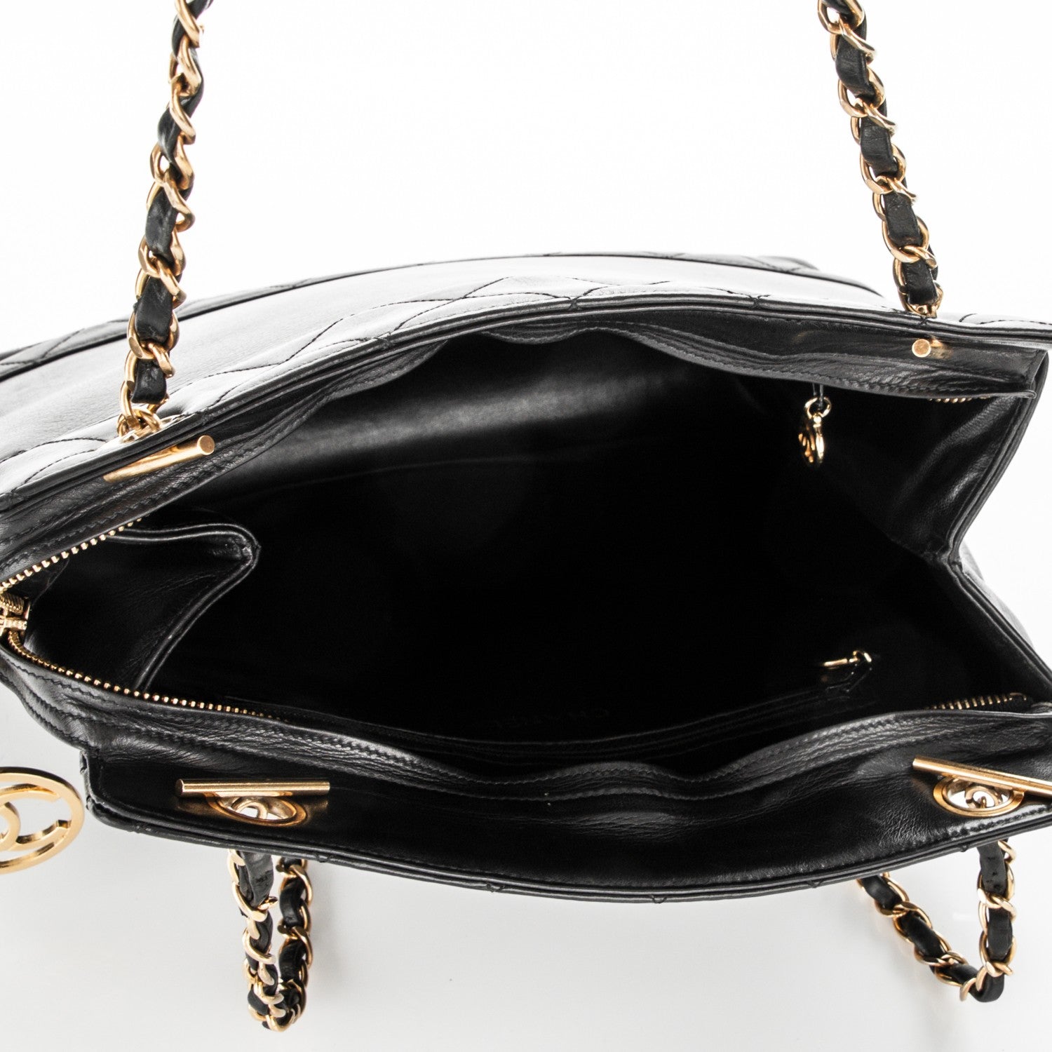 Chanel Lambskin Quilted Shoulder Bag Black 5 of 7
