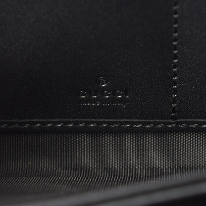 Gucci X SEGA Calfskin GUCCY Stars Zip Around Wallet Black Gold 6 of 8