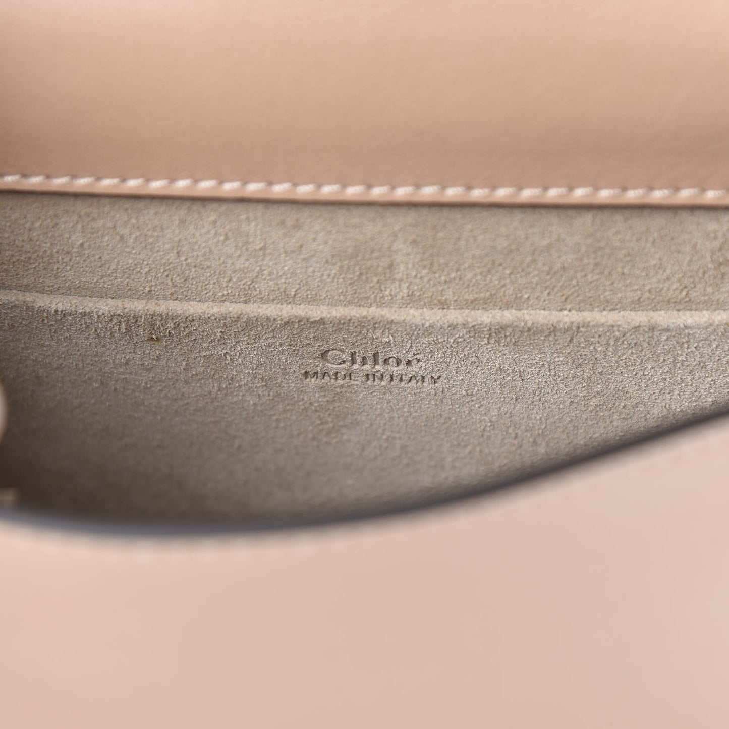 Calfskin Suede Small Nile Bracelet Bag Biscotti Beige