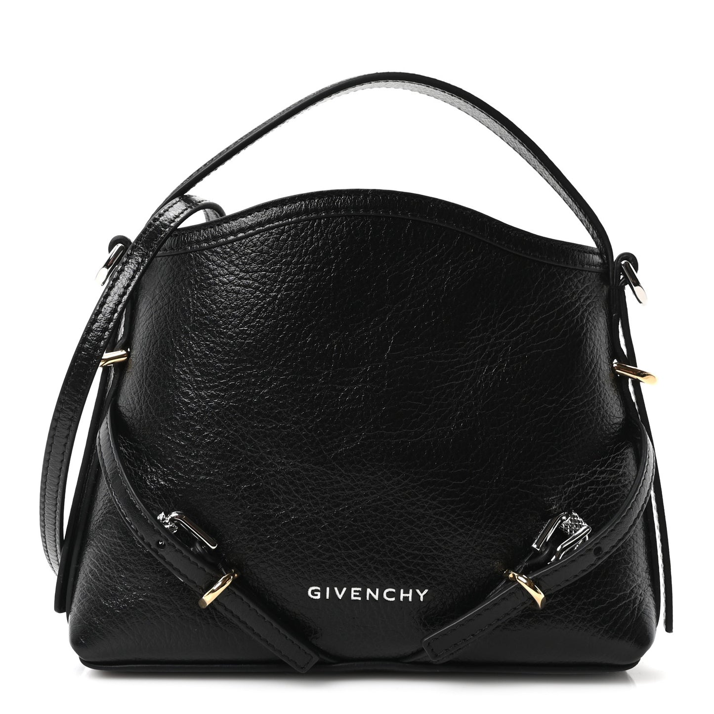 Tumbled Calfskin Nano Voyou Bag Black