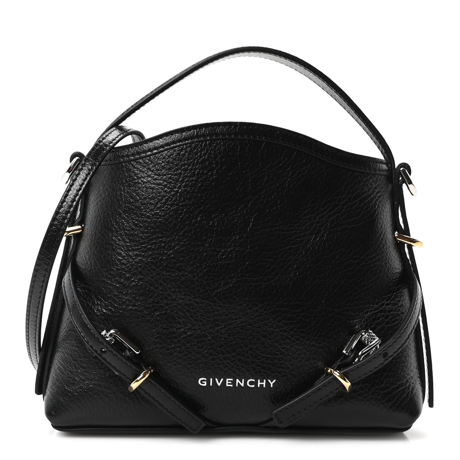 Givenchy Tumbled Calfskin Nano Voyou Bag Black 1 of 10