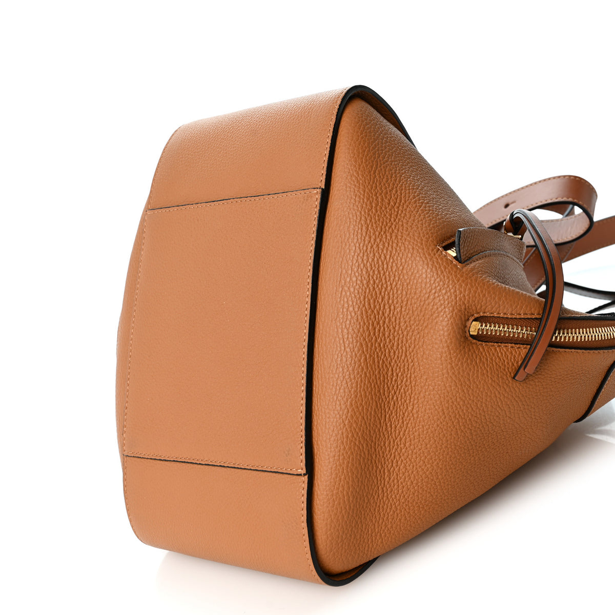 Grained Calfskin Small Hammock Shoulder Bag Tan