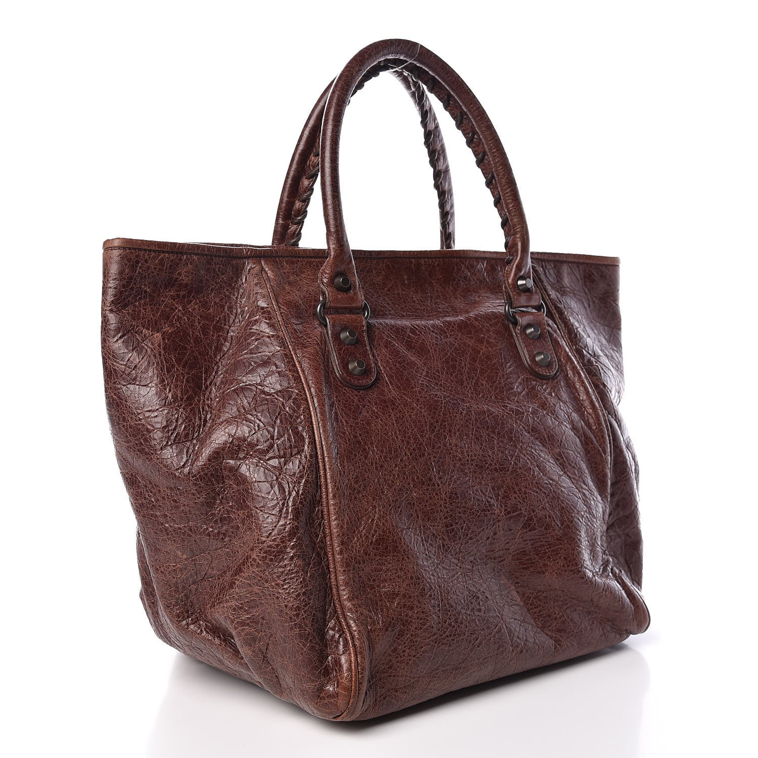 Balenciaga Agneau Classic Hardware S Sunday Tote Castagna 3 of 11