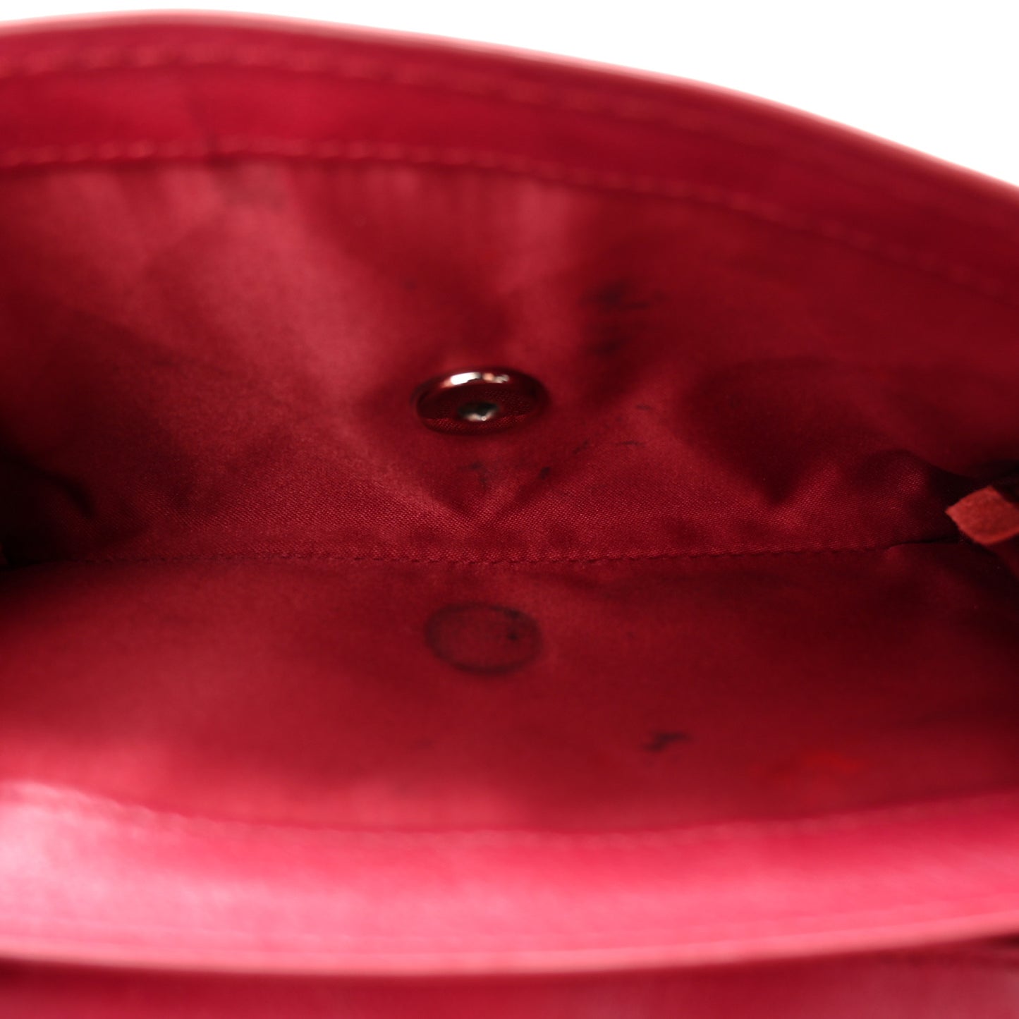 Calfskin Stitched Clutch Flap Red