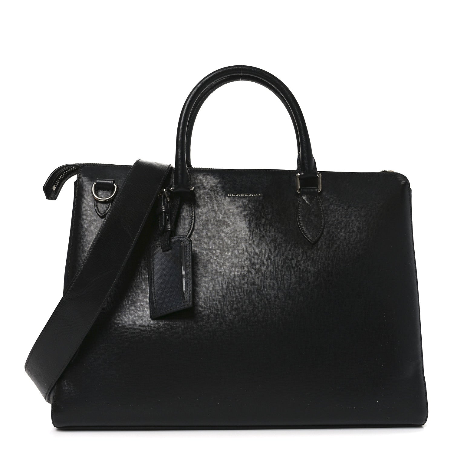 Burberry Textured Calfskin Bermondsey Business Briefcase Black 1 of 9