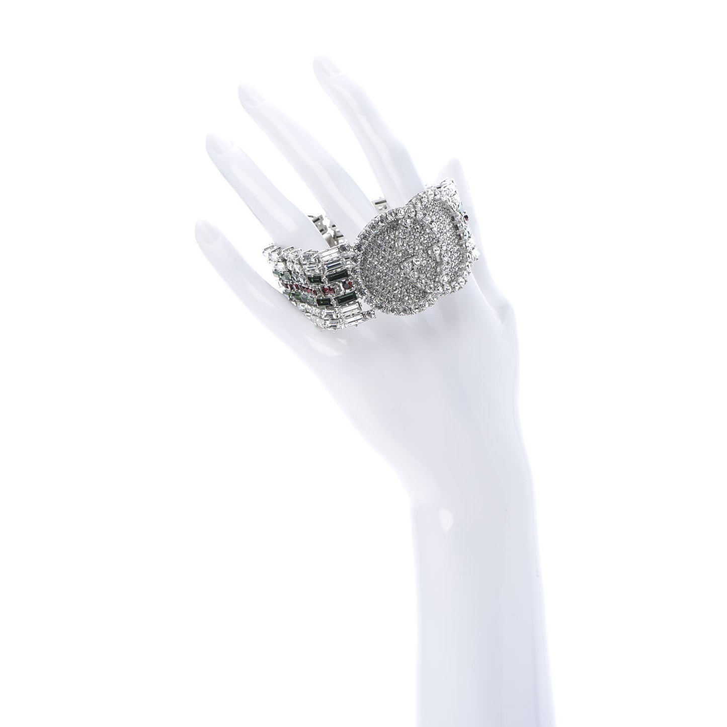 Crystals Double G Web Tennis Bracelet L Multicolor