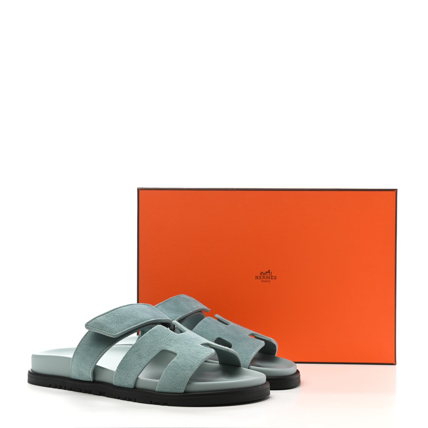 Suede Goatskin Womens Chypre Sandals 39 Vert d'eau