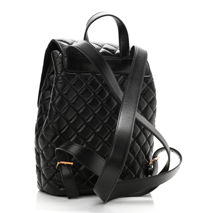 Versace Calfskin Quilted Medusa Backpack Black 3 of 8