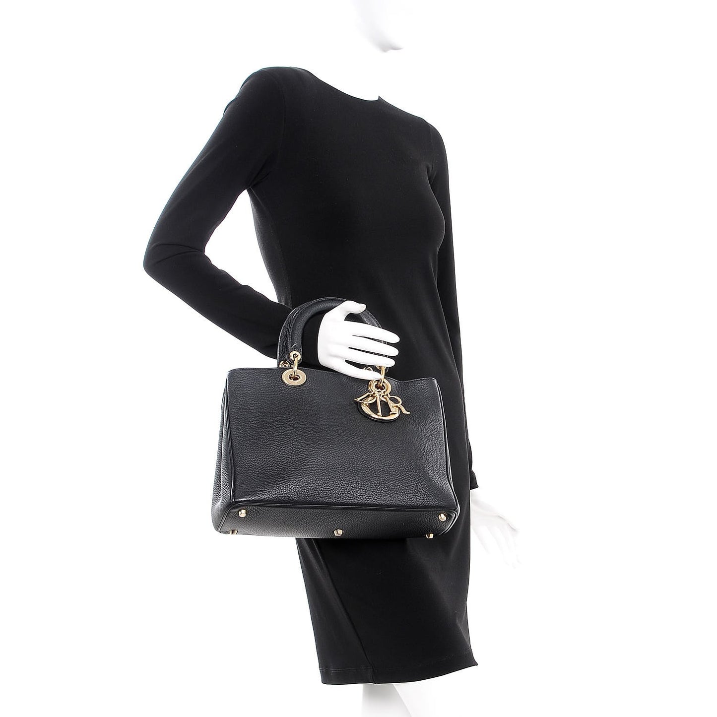 Bullcalf Medium Diorissimo Tote Black Rose Indien
