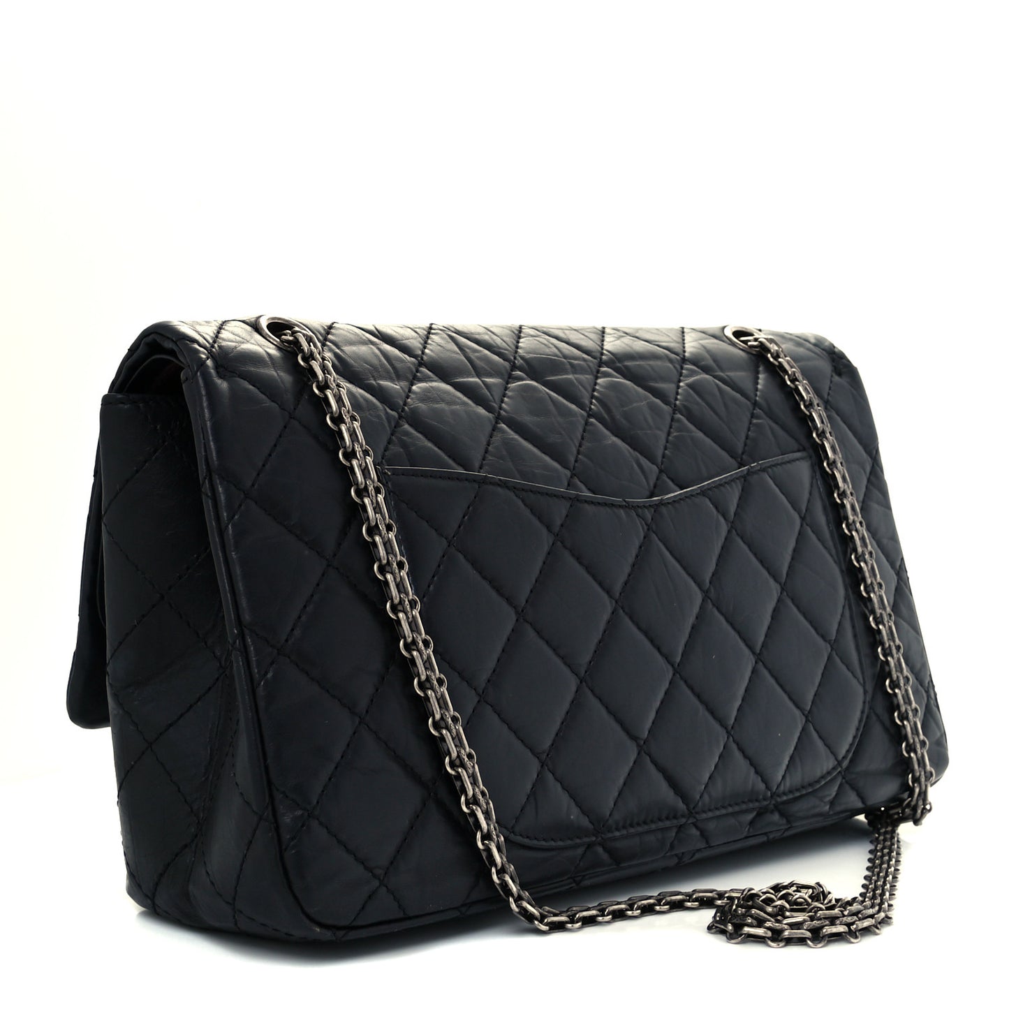 Aged Calfskin Quilted 2.55 Reissue 226 Flap Black