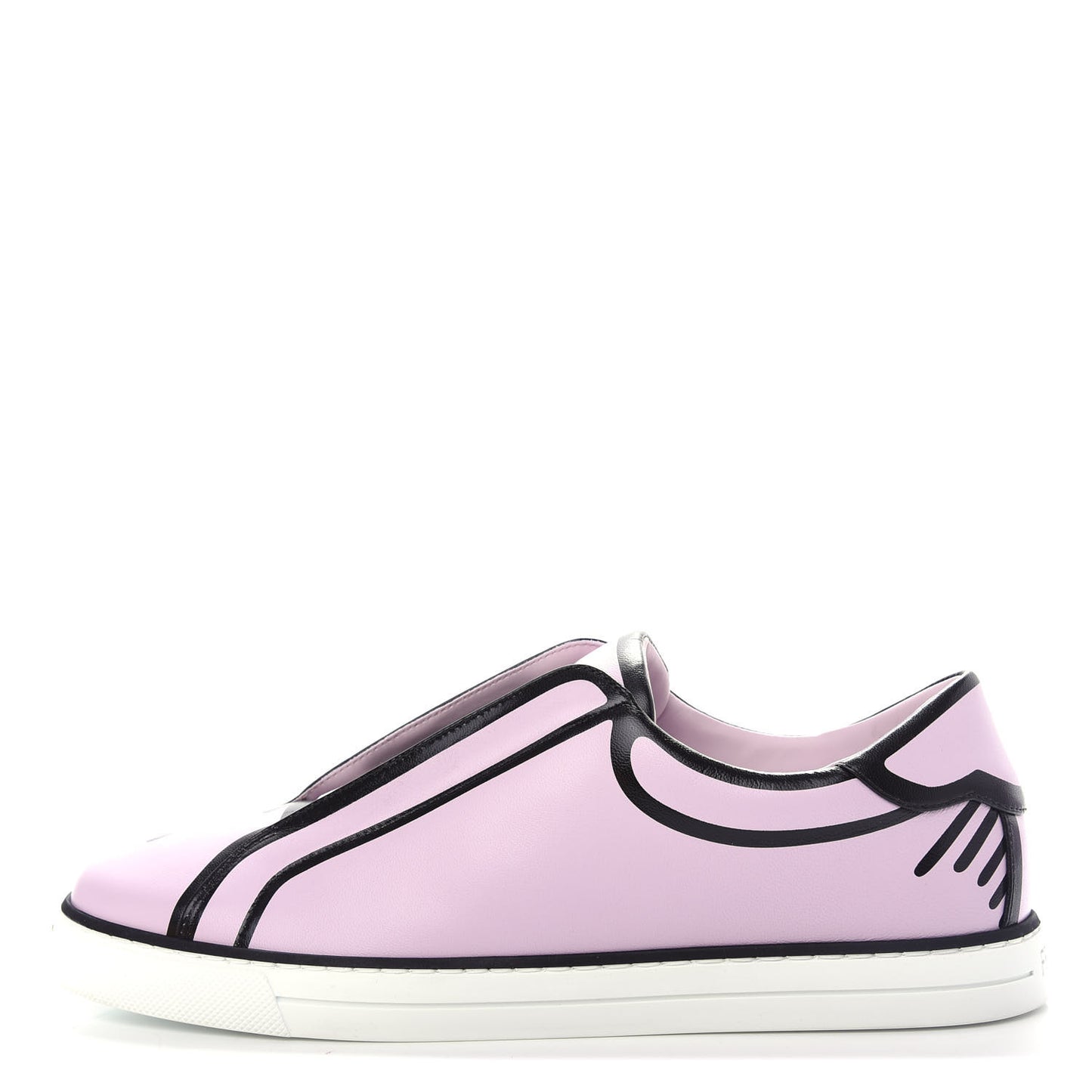 X JOSHUA VIDES Nappa Rockoclick Slip On Sneakers 38 Pink Xiloph White Black