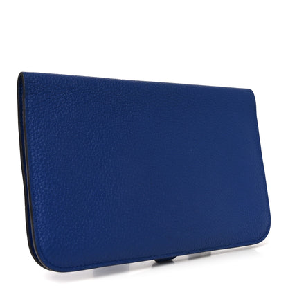 Hermes Togo Dogon Duo Wallet Bleu Electrique 3 of 7