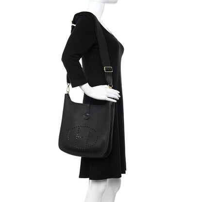 Hermes Taurillon Clemence Evelyne III PM Black 2 of 10
