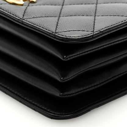 Chanel Caviar Quilted Mini Top Handle Flap Black 9 of 9