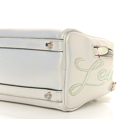 Christian Louboutin Iridescent Calfskin Paris Nano Collage Marie Jane Tote White 10 of 19