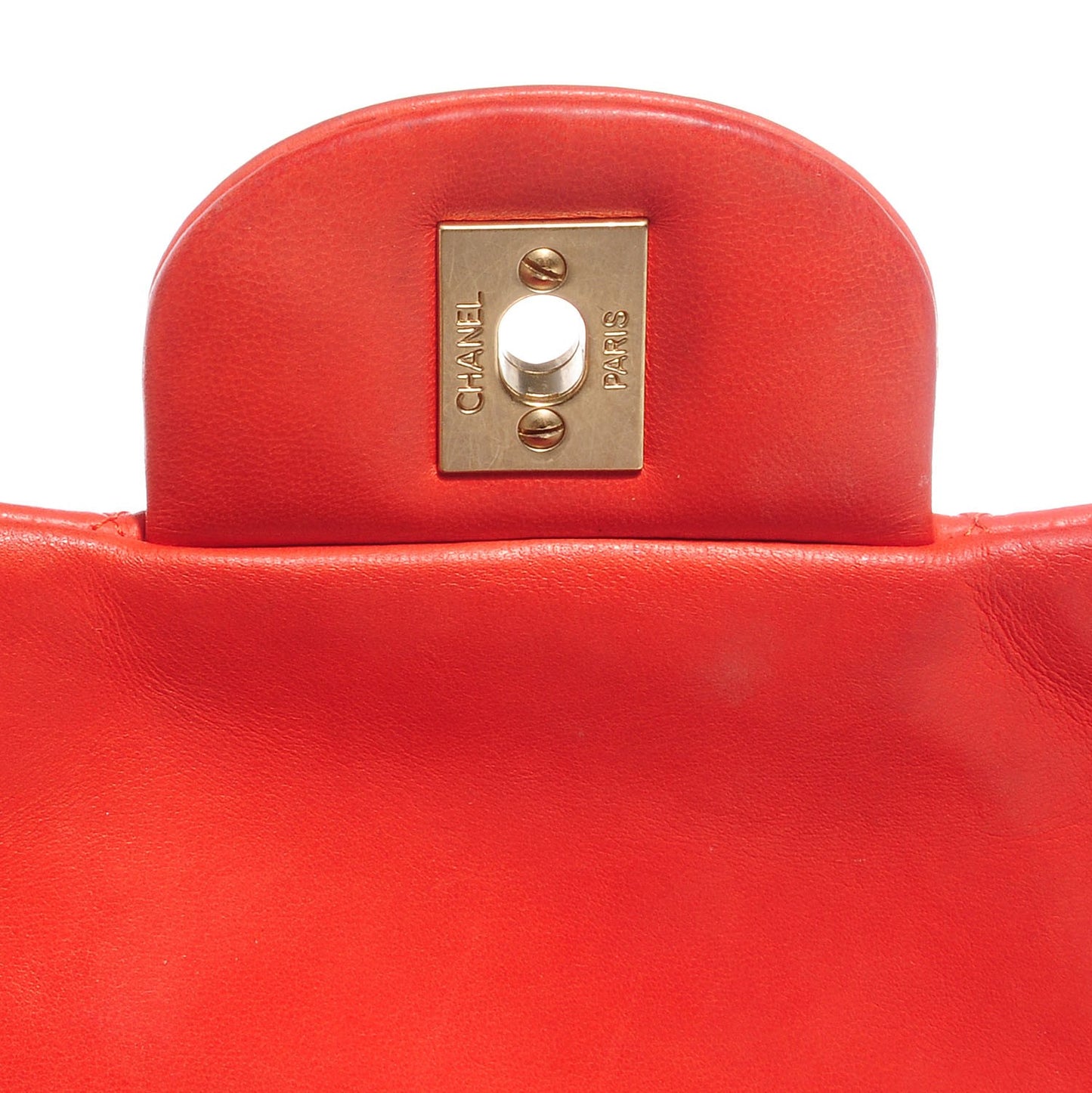 Lambskin Quilted Jumbo Single Flap Coral