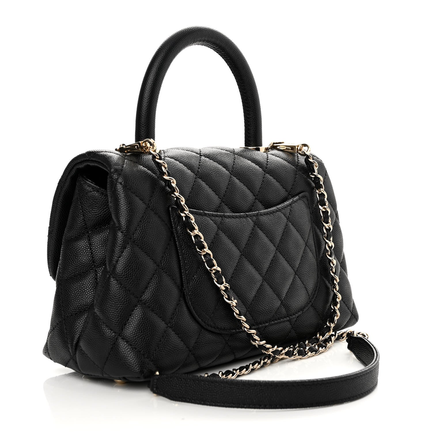 Chanel Caviar Quilted Mini Coco Handle Flap Black 3 of 12