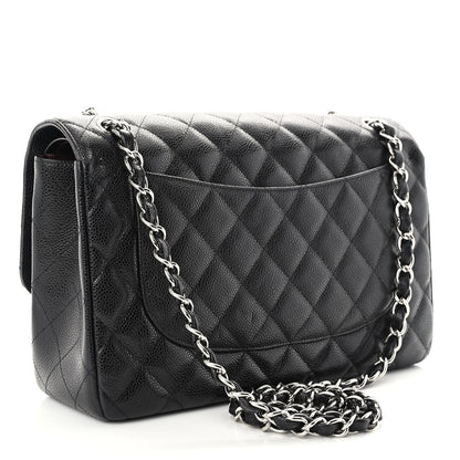 Chanel Caviar Quilted Jumbo Double Flap Black 3 of 10