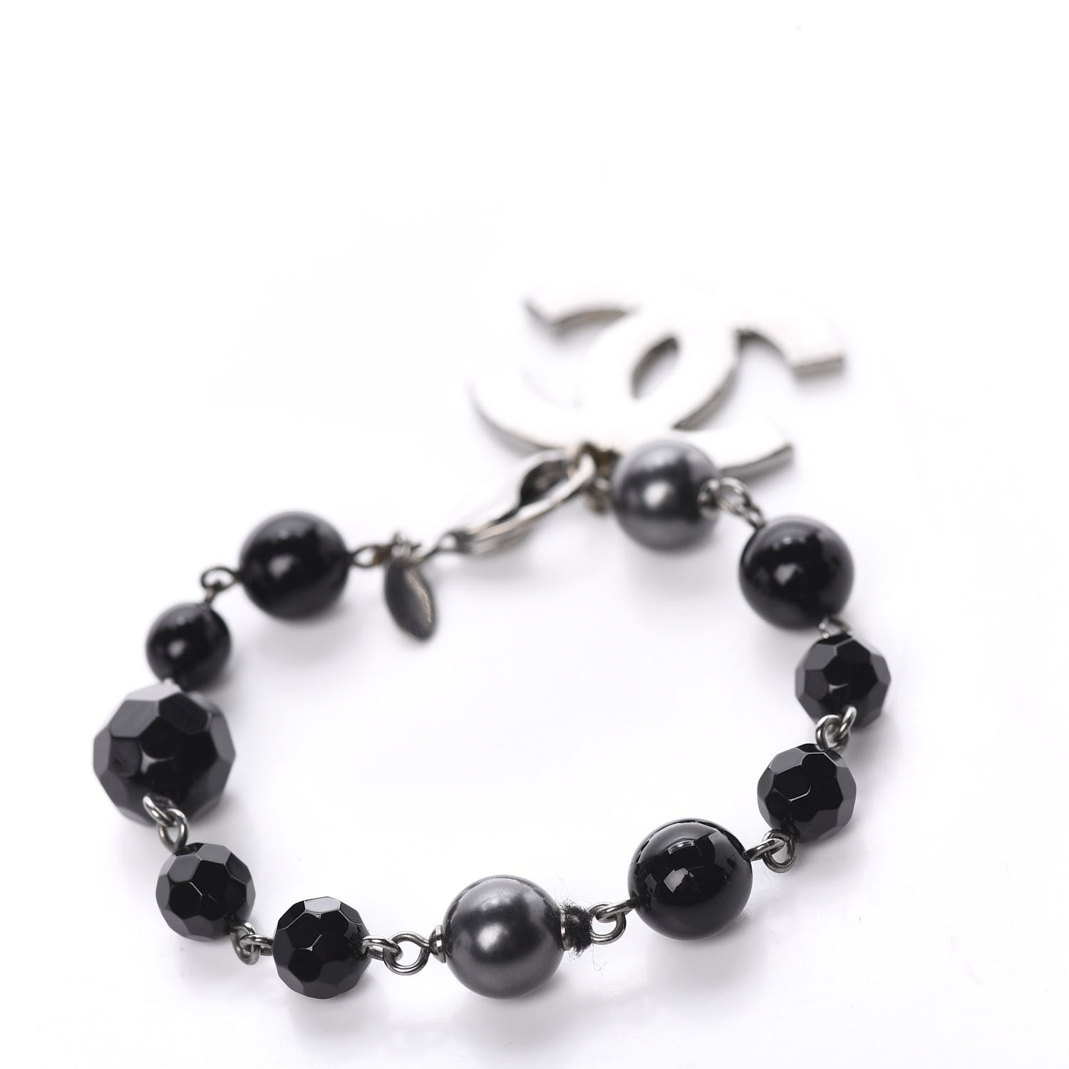 Chanel Beaded CC Bracelet Black 2 of 3