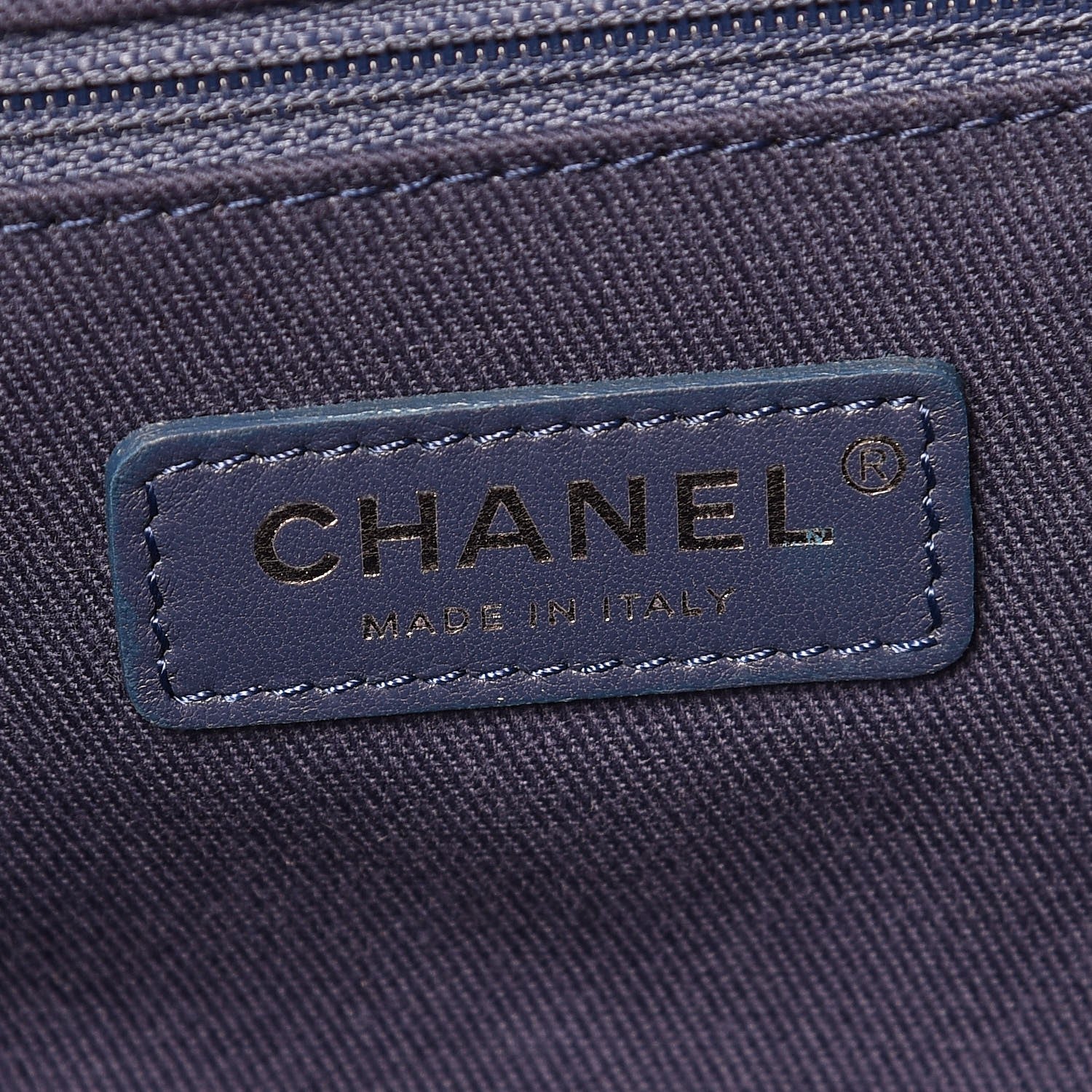 Chanel Canvas Large Deauville Tote Blue 7 of 13