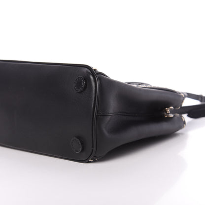Prada City Calf Mini Hand Stitched Galleria Double Zip Tote Black 9 of 11