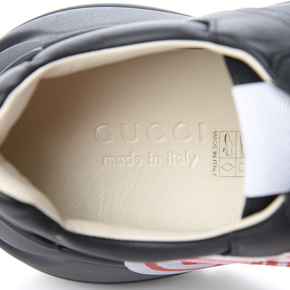 Gucci X SEGA Calfskin Logo Mens Rhyton Sneakers 9 Black 7 of 9