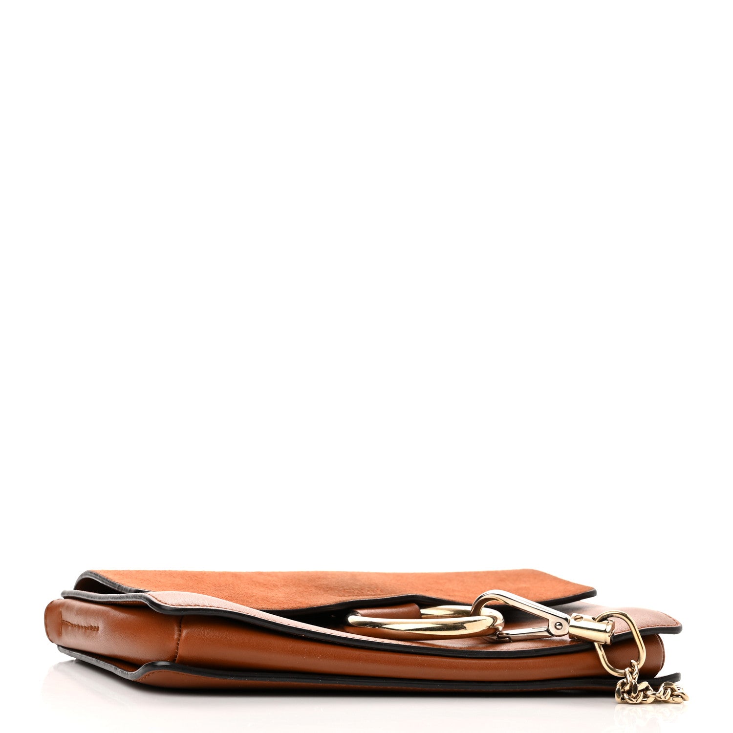 Chloe Suede Calfskin Small Faye Shoulder Bag Tobacco 4 of 11